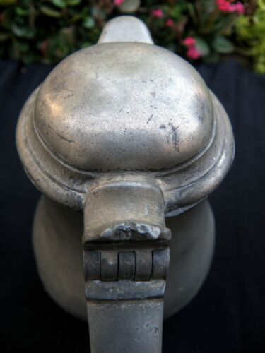 Antique kamphof zwolle pewter wine flagon Holland, late 18th century af - Picture 8 of 11