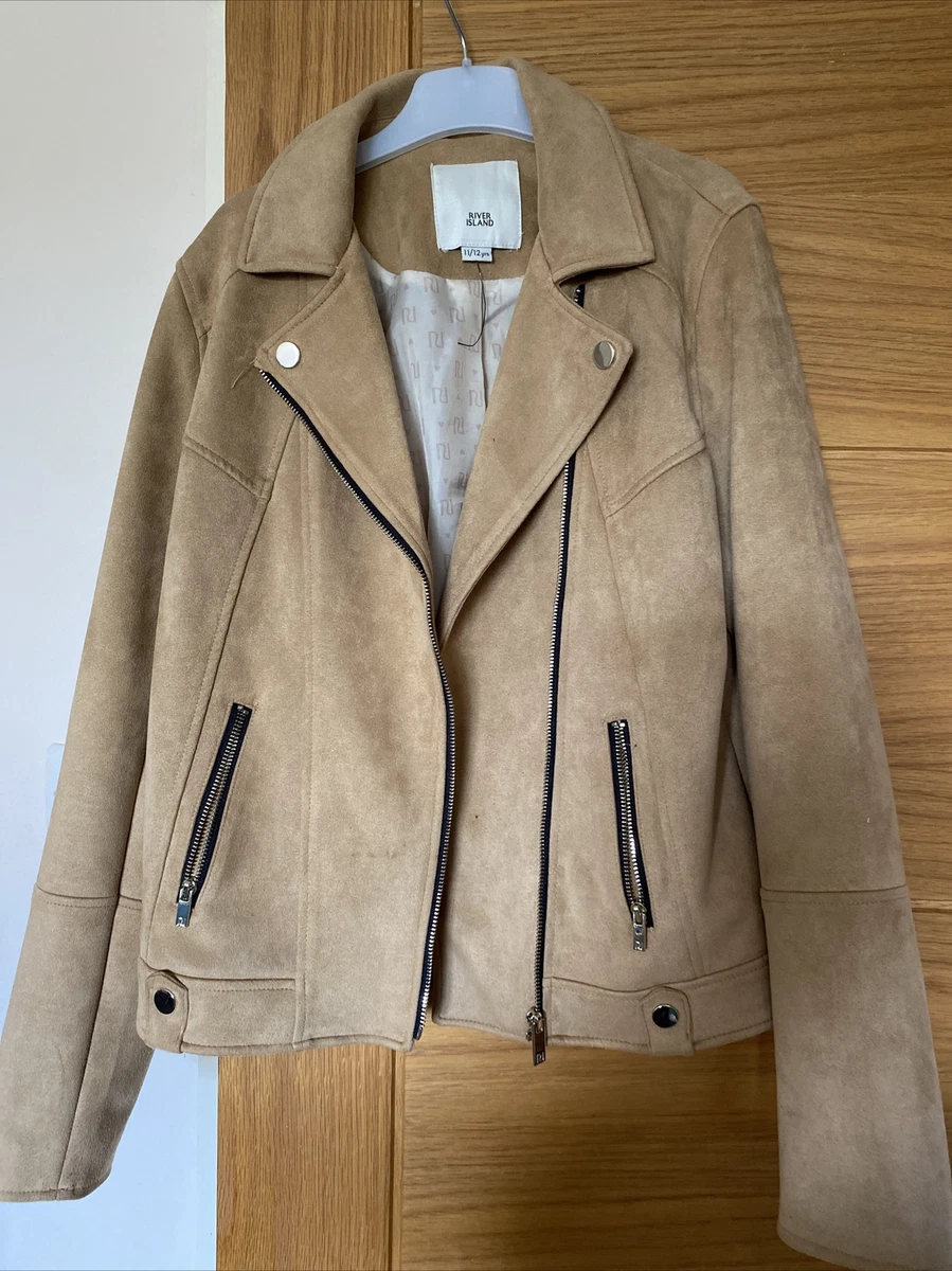 Faux suede top jacket river island