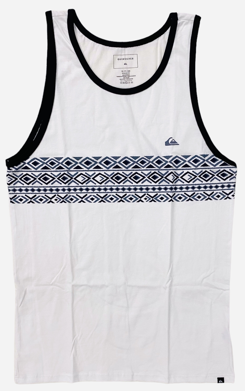 Quiksilver Men's Tribal Fuzz Framed Graphic Print Tank Top Tee T-Shirt