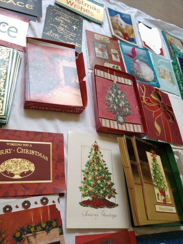 Lot Of 150+ Christmas Greeting Cards Some Vintage Not Perfect + Envelopes  - Bild 9 von 9