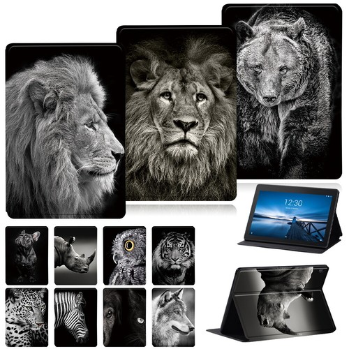 Animal Leather Tablet Stand Cover Case For Lenovo Tab E10/M10/M7/M8/M10 Plus+Pen - Afbeelding 1 van 22