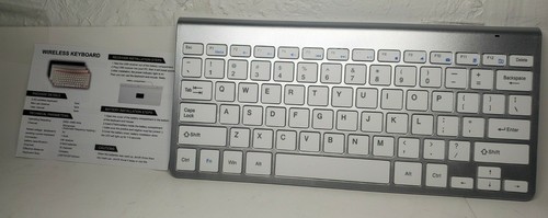 Ultra-thin 2.4G Wireless USB Keyboard For PC Laptop Mac Light Silver AAA - Picture 6 of 7