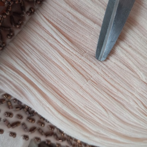 Vestido Babydoll Sue Wong Nocturn 6 Seda Melocotón Cuentas Joyas Elegante Evento - Imagen 16 de 16