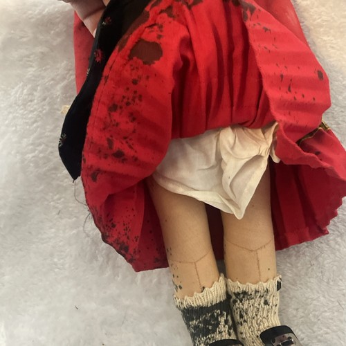 "Muñeca popular checoslovaca antigua de 14"" en traje tradicional" - Imagen 8 de 10