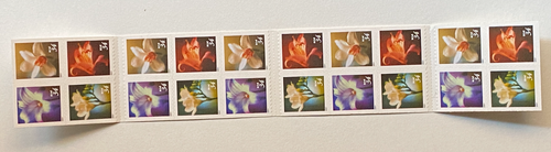 Scott #3454-57a Booklet Pane of 20 Stamps 34¢ - 2000 -"Flowers" - Free Shipping - Picture 2 of 4