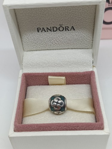 Pandora Sterling Silver ZEN Turquoise Enamel Charm #790491EN08 - Picture 5 of 6