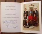 Greece King Konstantine ΙΙ & Queen Anne Marie signed greetings card 1994 RRR