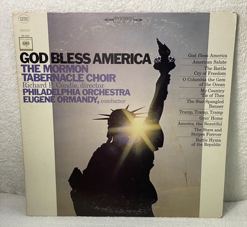 The Mormon Tabernacle Choir God Bless America 1965 Vinyl LP Columbia Ms 6721 - Foto 1 di 5