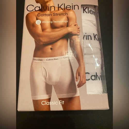 Calvin Klein Boxershorts Cotton Stretch Wicking Technology weiß 3 Paar Gr. XXL