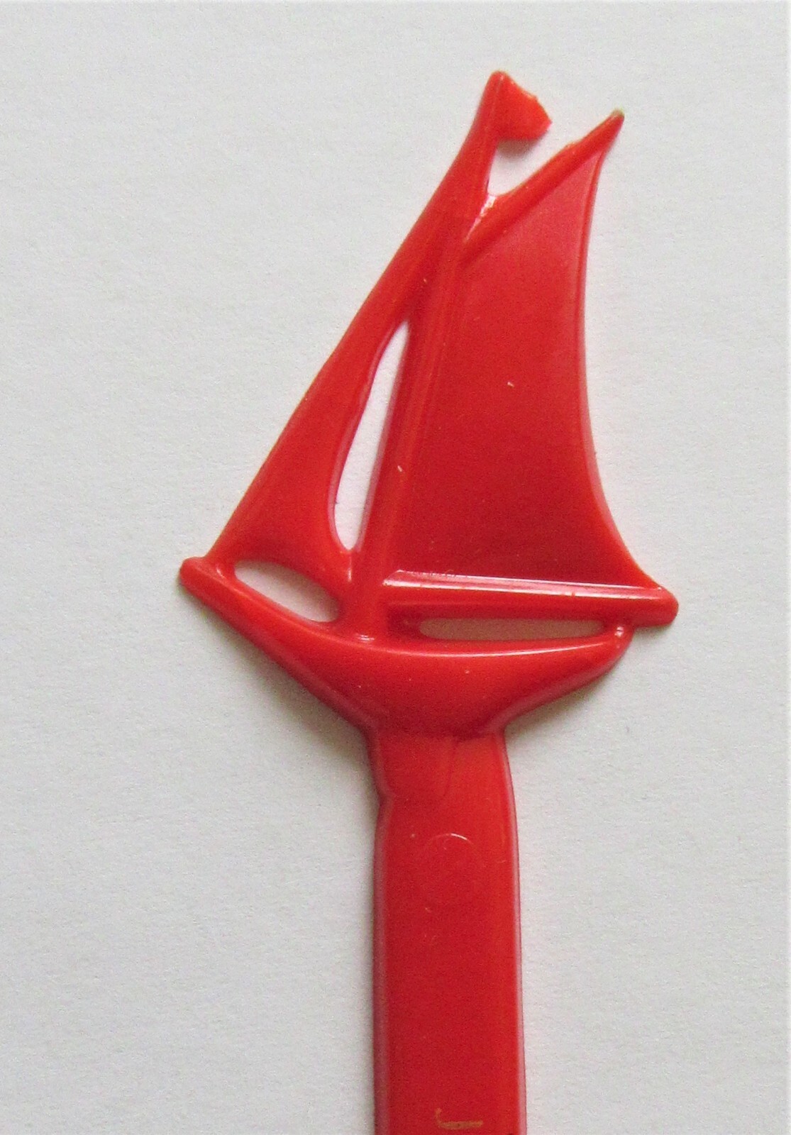 1960s SEATTLE , WA. swizzle stick John Franco's HIDDEN HARBOR , red