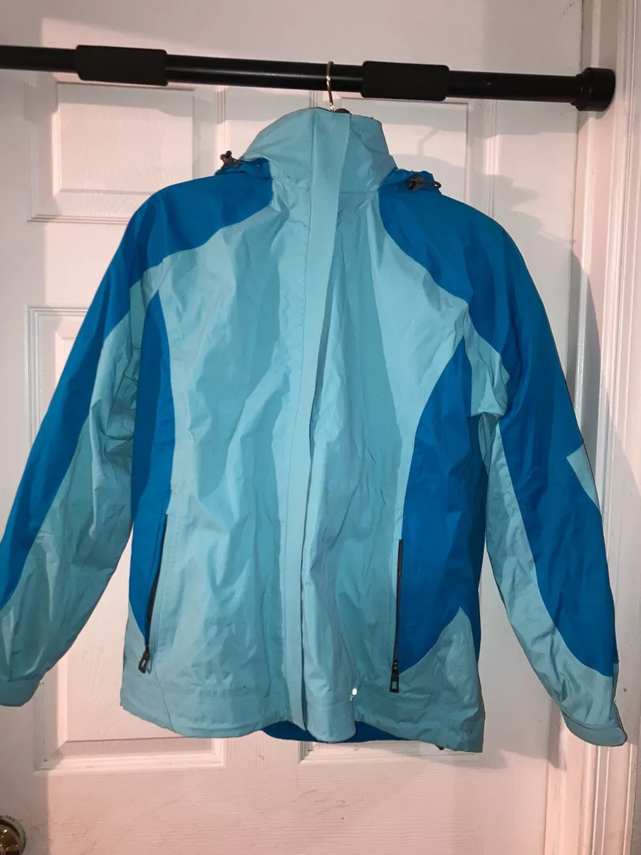 LL Bean The Weather Channel Polartec 3-in-1 Blue Hooded Rain Jacket - Mens  Sz L