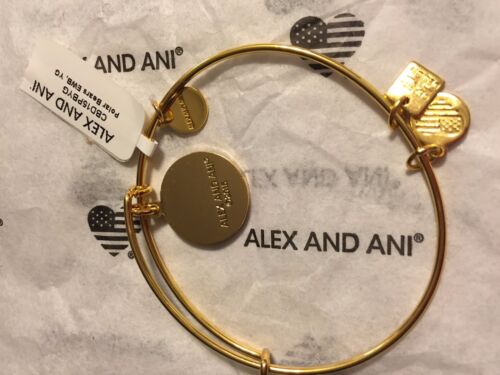 Bracciale Alex e Ani con ciondolo orso polare oro giallo lucido - Foto 4 di 5
