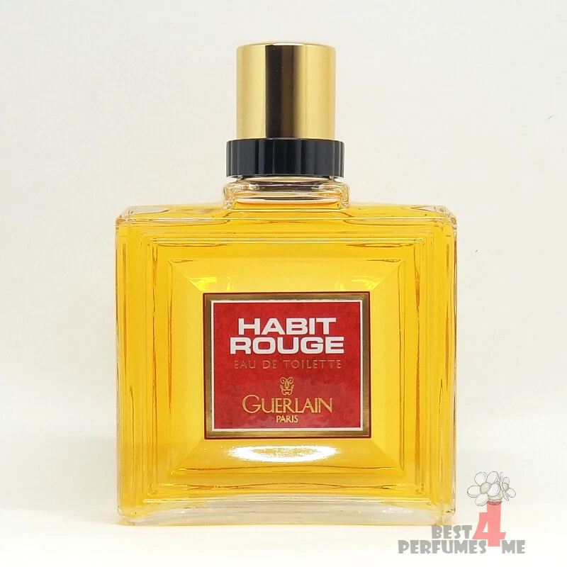 ¡Vintage! Guerlain Habit Rouge eau de toilette 6,8 oz/200 ml en caja (salpicaduras) Foto 2 de 3