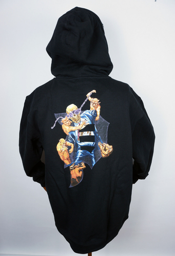 Primitive Skateboard Hooded Hoodie sweatshirt Megadeth dirty P Chains black IN M - Picture 1 of 2