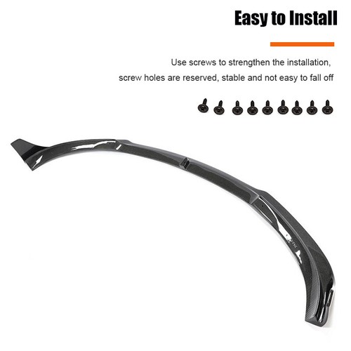 For Tesla Model 3 2017-2023 REAL Carbon Fiber Front Bumper Lip Spoiler Splitter - Picture 4 of 14