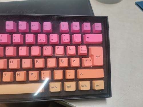 Tai-Hao Keycaps pink porange yellow purple 75 caps NOB - Picture 3 of 4