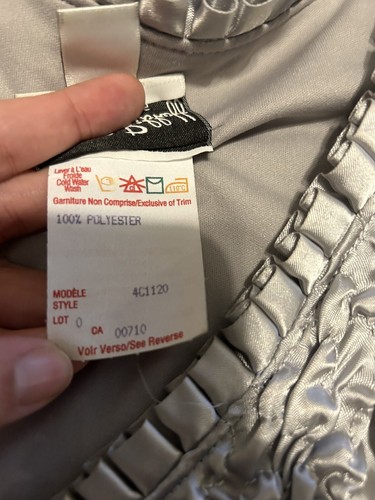 CHAQUETA BLAZER Joseph Ribkoff PLATA ARRUGADA SATINADO CUELLO EN V DETALLE DE VOLANTES Cremallera 10 - Imagen 7 de 8