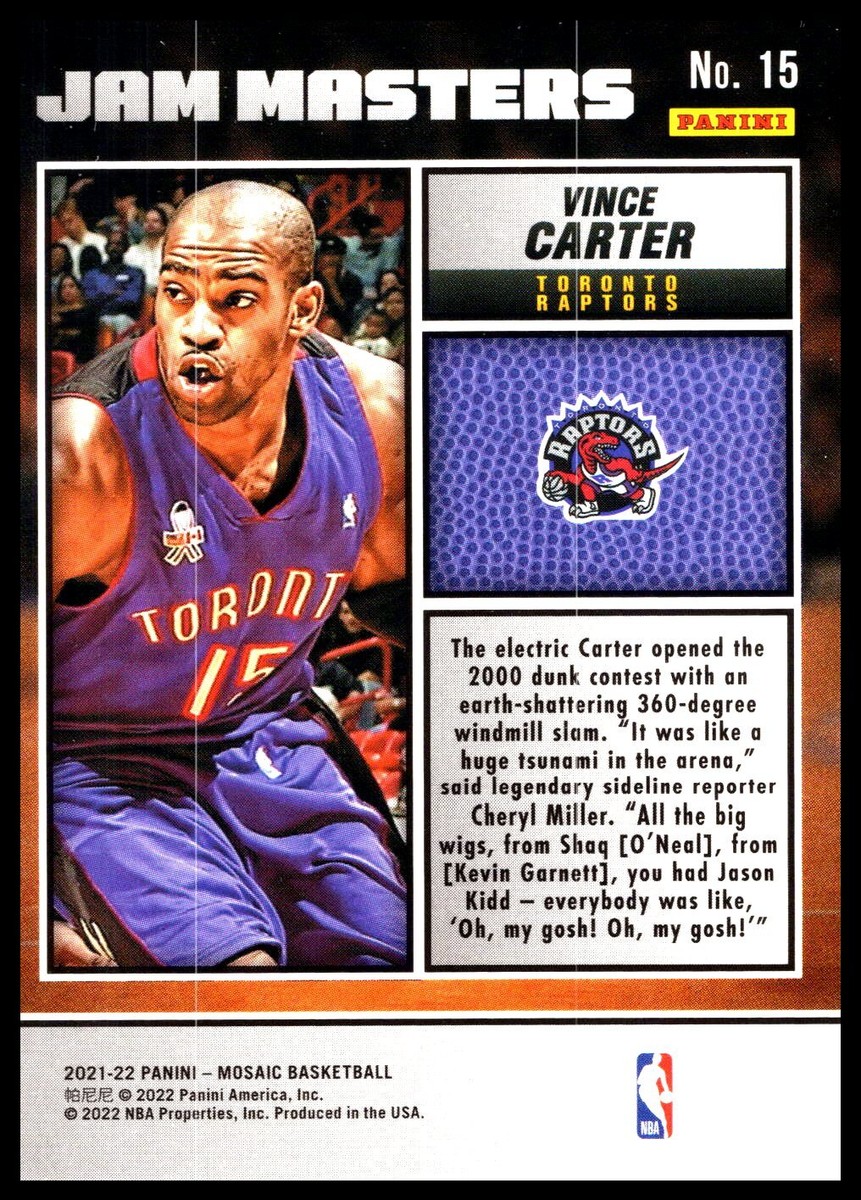 2021 Panini Mosaic #15 Vince Carter Jam Masters | eBay