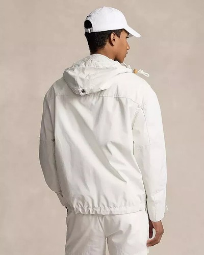 $598 Polo Ralph Lauren "R L" Men's Twill Graphic Rowing Hooded Jacket XL White - Picture 3 of 11