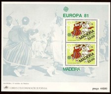Madeira 1981 Europa, Culture, Folk Dancing, Minisheet, Portugal. UNM / MNH