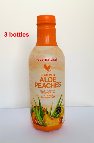 Lot of  3 NEW Forever Living Aloe Peaches 1L ea.($17.95 each) - Picture 1 of 6