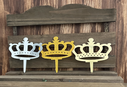 Tiara corona de plástico adorno de pastel pieza decorativa tú eliges el color - Imagen 4 de 8