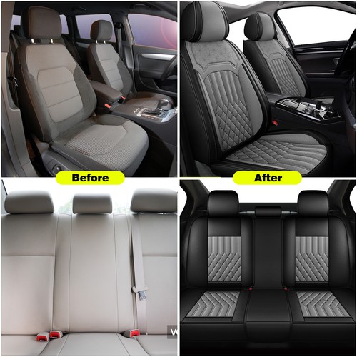 Car Front Rear PU Leather Fit for Ford Escape 2007-2024 5-Seat Cover Accessories - Picture 5 of 10