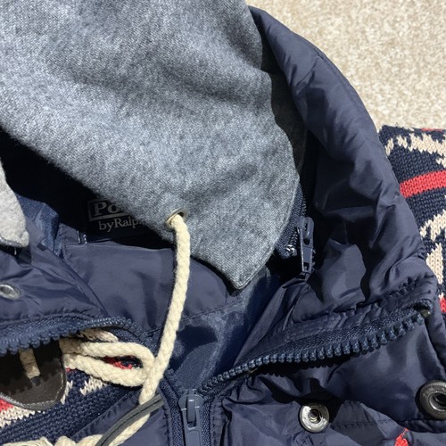 polo ralph lauren padded navy coat zip toggle fastening hooded 12-13-14 years - Picture 8 of 12