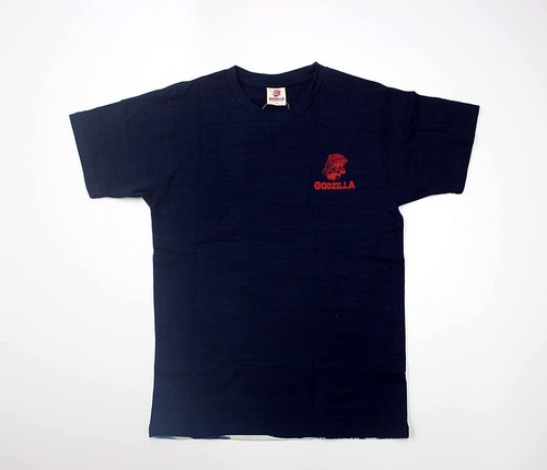 Godzilla Ukiyoe Kids T-shirt 150cm (13-14yrs) Great Waves Mt. Fuji