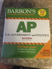 Barron's AP US Government and Politics 400 Flash Cards New In Wrapping