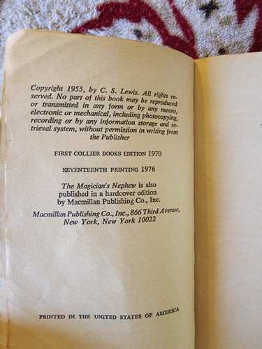 [Lot of 2] C.S. Lewis - Prince Caspian & The Magician's Nephew Collier Books - Picture 5 of 5