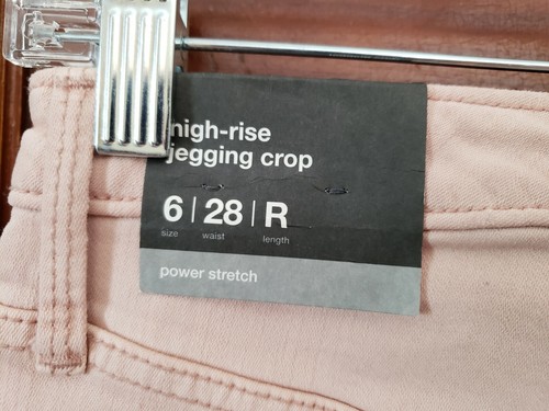 NWT MOSSIMO Women's 6 Pink Cotton Polyester Spandex High Rise Jegging Crop Jeans - Picture 5 of 6