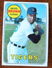 1969 TOPPS BASEBALL #256 GATES BROWN DETROIT TIGERS EX/MT U-5729