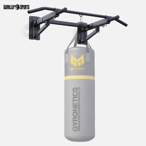 GORILLA SPORTS® Klimmzugstange 4in1 Wandmontage Pull Up Bar Reckstange Klappbar - Bild 5 von 9