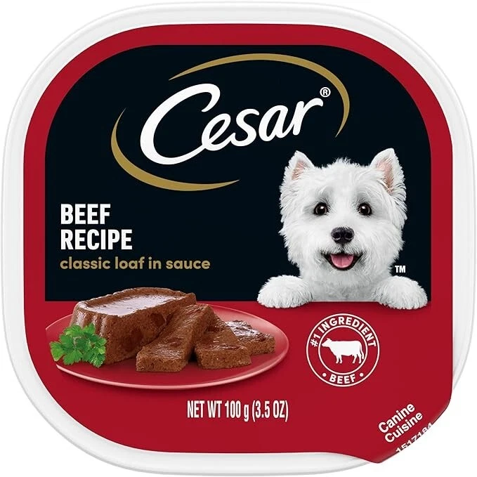 CESAR Wet Dog Food beef Flavor, 3.5 oz. Pack of 24 For Adult Dogs
Opens in a new window or tab