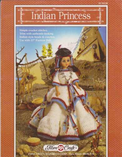 OOP!!! FIBER CRAFT GEHÄKELTES INDISCHES PRINZESSINNENOUTFIT FÜR 15" MODEPUPPE