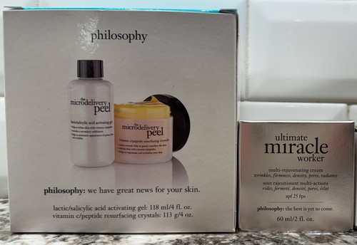 Philosophy The Microdelivery Resurfacing Peel 4 oz Step I & II w Firming Serum + - Picture 5 of 6