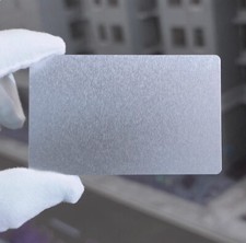 100 Silver Anodized Aluminum Business Card Blanks Metal Laser Engraving