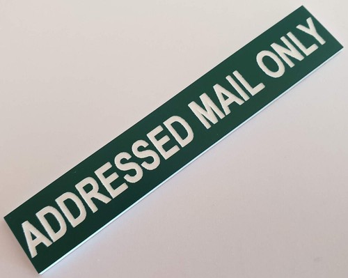 Addressed Mail Only Sign for Mailbox Letter Box 30 Colours 7 Small Medium Sizes - Picture 82 of 125