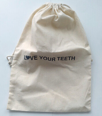 Stoffbeutel ''Love Your Teeth'' (Liebe deine Zähne) NEU