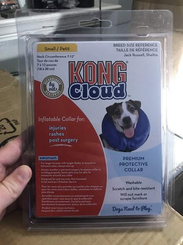 Kong Cloud Collar Inflable Cono Protector Lesiones Erupciones Cirugía Pequeño NUEVO