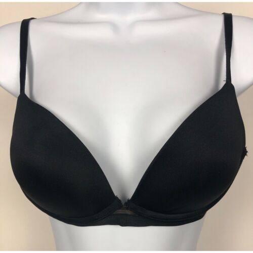 Adore Me Damen-BH Größe 34C schwarz Push Up kabellos hinten schließe verstellbare Riemen