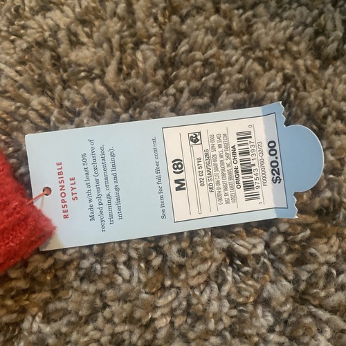Cat & Jack Girls Sweater Red Pink Stars Size M (8) New With Tags - Picture 2 of 5