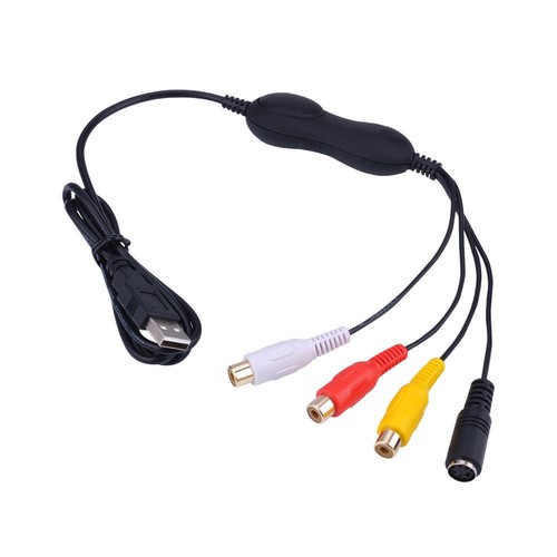 USB 2.0 PC RCA AV S-Video Video Capture Card Record Box for Win10 64 Mac Camera - Picture 2 of 12