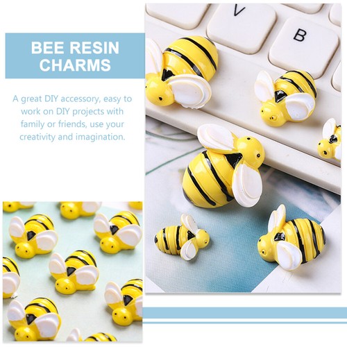 100 Pcs Harzbienenzubehör Kind Anhänger Zum Basteln Flatback-Anhänger Aus - Zdjęcie 11 z 12
