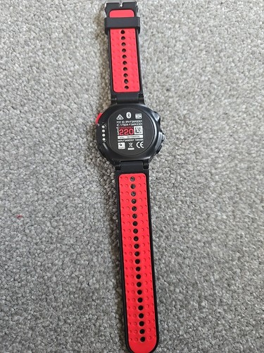 Garmin Forerunner 220 Nero Rosso GPS Orologio da Corsa *SOLO OROLOGIO SENZA CARICATORE* - Foto 2 di 2