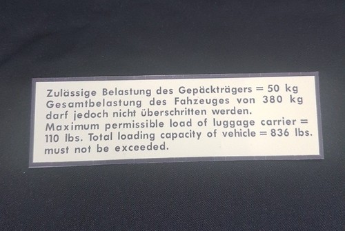 VW ROOF RACK RESTORATION KIT RIVETS SCRATCH PROTECTORS AND DECAL SPLIT OVAL BUG - Picture 3 of 10