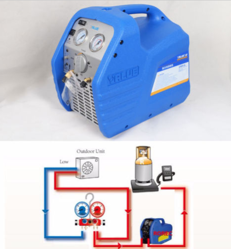 Air Conditioning Refrigerant Recovery Unit Recycling Machine VRR12L 220V good - Picture 3 of 6