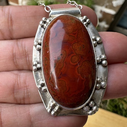 Ray Youmans Dinosaurier Therapod Gembone Anhänger Halskette Sterlingsilber 20" Silber 25,0 g - Bild 6 von 12