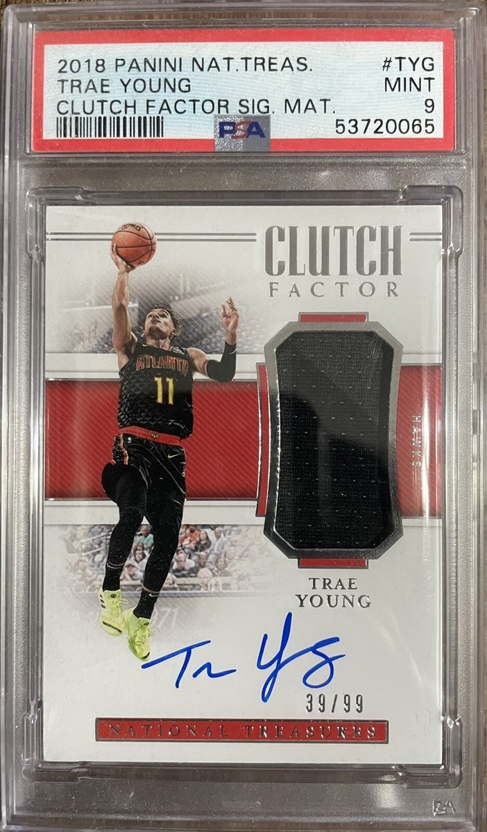 2018-19 NATIONAL TREASURES TRAE YOUNG AUTO PATCH RPA RC SP
